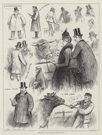 Sketches at the Islington Cattle Show by Henry Stephen Ludlow